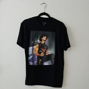 Black Short Sleeve Tee with Graphic Design